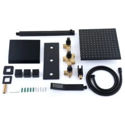 Wall-Mounted 10" Shower System Rainfall 3 Function Shower Fixture With Tub Spout -Warm Bathroom cf513dc50f96ca7f 4792 w800 h800 b1 p0