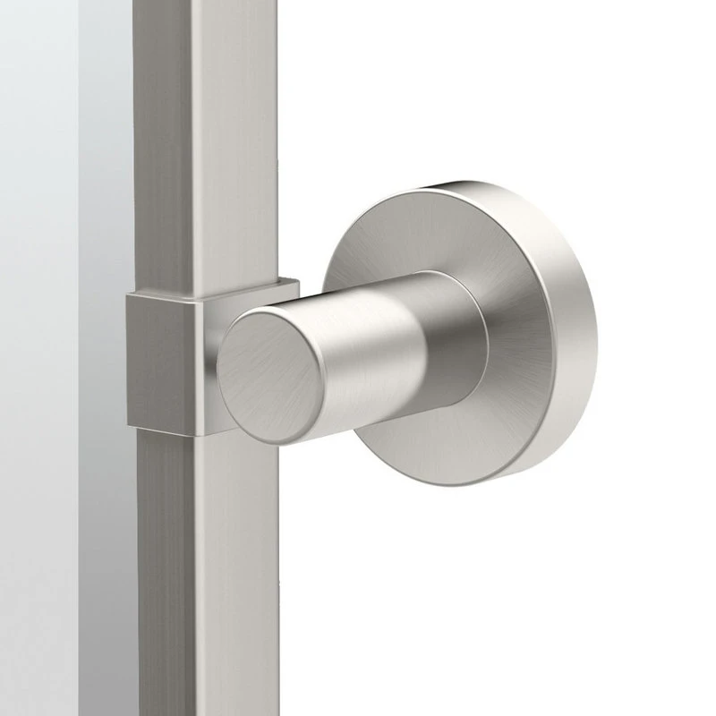 Glam 32.5" Framed Rectangle Mirror, Satin Nickel 2 Glam 32.5" Framed Rectangle Mirror, Satin Nickel - Image 2