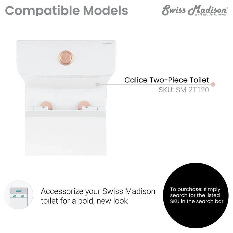 Toilet Hardware, SM-2T120, Rose Gold 5 Toilet Hardware, SM-2T120, Rose Gold - Image 5