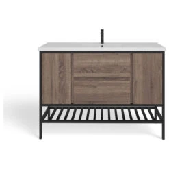 The Levi Bathroom Vanity, Single Sink, 48", Taupe, Freestanding -Warm Bathroom d0810cf403d9afcf 0977 w800 h800 b1 p0