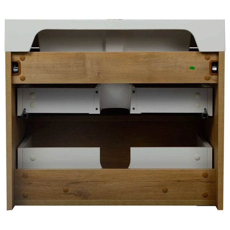 27" Single Bathroom Vanity Set, Natural Oak 4 27" Single Bathroom Vanity Set, Natural Oak - Image 4