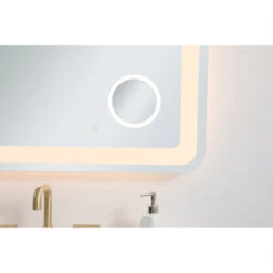 24"x36" Hardwired Led Mirror With Magnifier And Color Changing Temperature -Warm Bathroom d2a1bf3701040684 5876 w800 h800 b0 p0