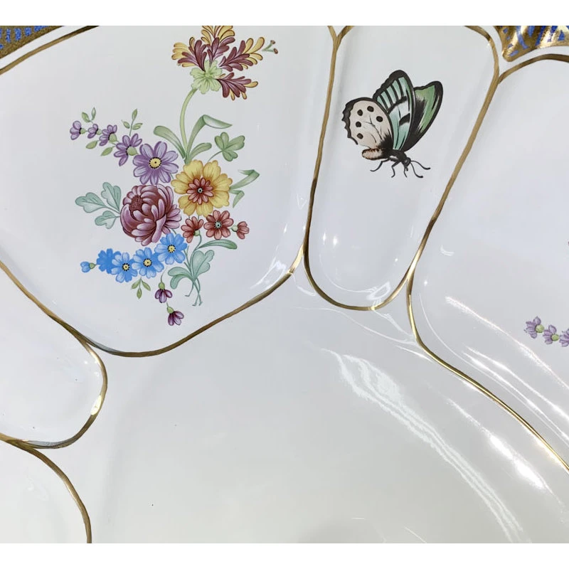 Hand Painted Sink "Floral Chinoiseries" Burnished Gold On Sienna Small Drop-in 3 Hand Painted Sink "Floral Chinoiseries" Burnished Gold On Sienna Small Drop-in - Image 3