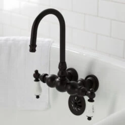 CA3T5 3-3/8" Wall Mount Clawfoot Tub Faucet, Oil Rubbed Bronze 7 CA3T5 3-3/8" Wall Mount Clawfoot Tub Faucet, Oil Rubbed Bronze -Warm Bathroom d4417a71013fb645 0024 w800 h800 b0 p0