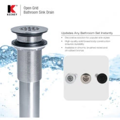 Keeney K820-74 Open Grid Bathroom Sink Drain Without Overflow, Oil Rubbed Bronze 25 Keeney K820-74 Open Grid Bathroom Sink Drain Without Overflow, Oil Rubbed Bronze -Warm Bathroom d4814ba5012f71ef 9581 w800 h800 b1 p0