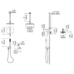 Modern Ceiling Mount Round Showerhead Shower Set Valve Included, Matte Black, 12 15 Modern Ceiling Mount Round Showerhead Shower Set Valve Included, Matte Black, 12 -Warm Bathroom d4f122f802145cd5 3921 w800 h800 b1 p0