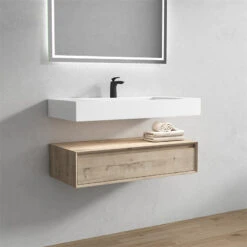 Alysa 42'' Floating Vanity, Acrylic Sink, Light White Oak -Warm Bathroom d511af6502cb1e9c 0710 w800 h800 b0 p0