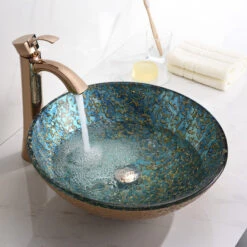 ANZZI Chrona Series Vessel Sink In Gold/Cyan Mix -Warm Bathroom d5616bfe08ebd9c0 7770 w800 h800 b0 p0