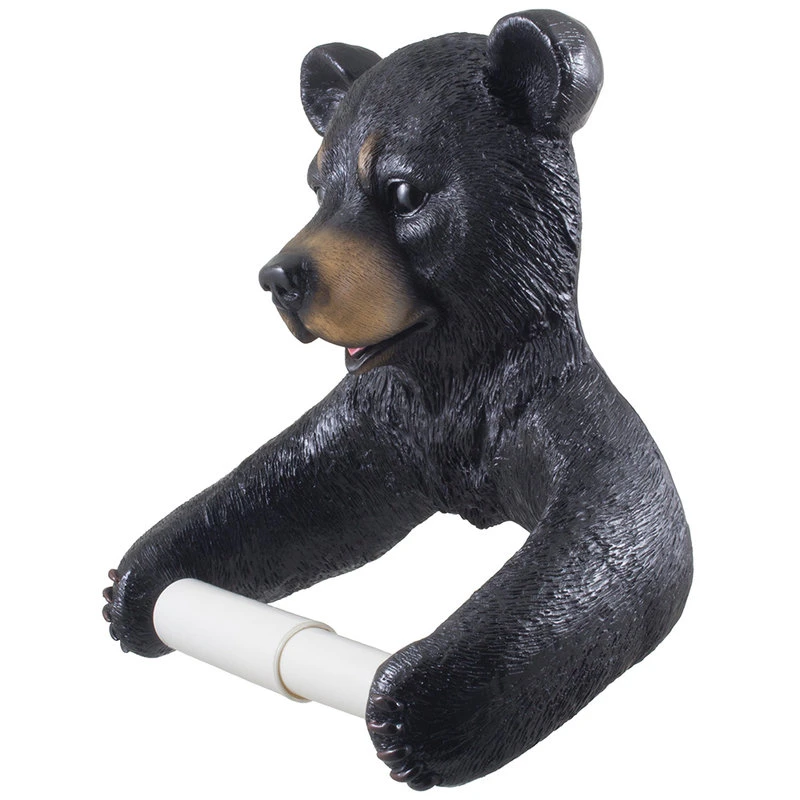 Black Bear Decorative Toilet Paper Holder 3 Black Bear Decorative Toilet Paper Holder - Image 3