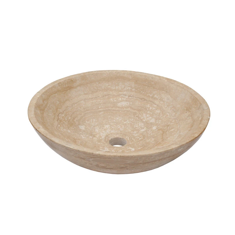Beige Travertine Vessel Sink 2 Beige Travertine Vessel Sink - Image 2