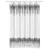 Shimmer Sequins Shower Curtain, White/Black