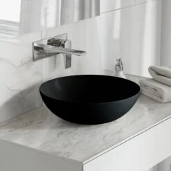 Classe 16" Color Ceramic Sink In Matte Black 18 Classe 16" Color Ceramic Sink In Matte Black -Warm Bathroom d7a195220f03736e 7105 w800 h800 b0 p0