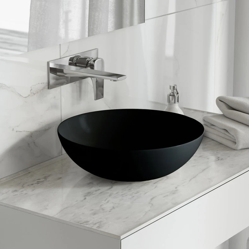 Classe 16" Color Ceramic Sink In Matte Black 6 Classe 16" Color Ceramic Sink In Matte Black - Image 6