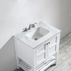 Florence 30" Single Vanity Carrara Marble, White, Without Mirror 12 Florence 30" Single Vanity Carrara Marble, White, Without Mirror -Warm Bathroom d81101ca009c4629 4533 w800 h800 b0 p0
