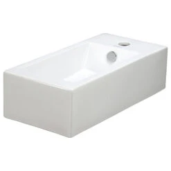 Porcelain Wall-Mounted Left-Facing Sink