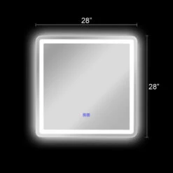 CHLOE Lighting LUMINOSITY Square TouchScreen LED Mirror 26 CHLOE Lighting LUMINOSITY Square TouchScreen LED Mirror -Warm Bathroom d97127760fdd3ff1 5600 w800 h800 b0 p0