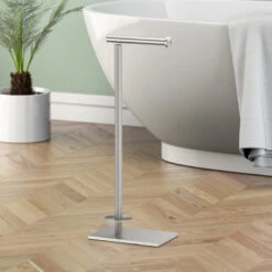 Square Standing Toilet Paper With Storage Holder, Satin Nickel -Warm Bathroom d9b1035e0f6a07d2 8502 w800 h800 b0 p0