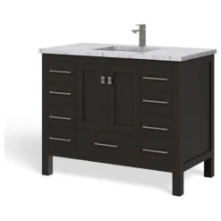 The Kennedy Bathroom Vanity, Single Sink, 42", Espresso, Freestanding 22 The Kennedy Bathroom Vanity, Single Sink, 42", Espresso, Freestanding -Warm Bathroom d9c141bb03d9a3e5 7923 w800 h800 b1 p0