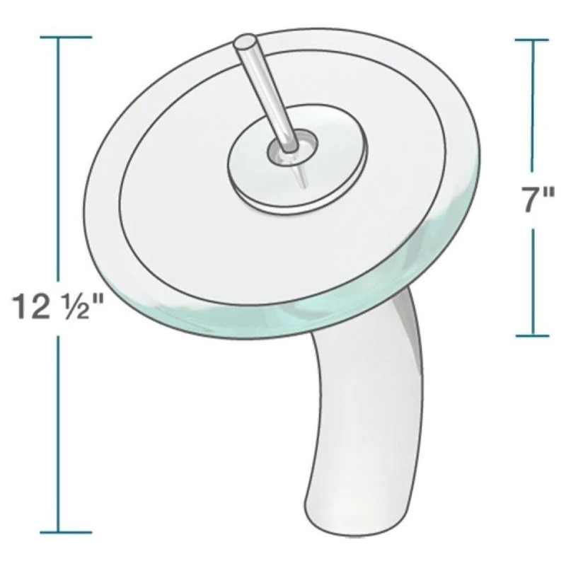 601 Colored Glass Vessel Sink, Crystal, Waterfall Faucet, Brushed Nickel 4 601 Colored Glass Vessel Sink, Crystal, Waterfall Faucet, Brushed Nickel - Image 4