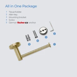 Circular Bathroom Tissue Holder KBA1402, Brush Gold -Warm Bathroom d9d12e8a0fc81c83 3240 w800 h800 b0 p0