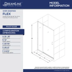 DreamLine Flex 32-36 In. W X 72 In. H Semi-Frameless Pivot Shower Door In Chrome 9 DreamLine Flex 32-36 In. W X 72 In. H Semi-Frameless Pivot Shower Door In Chrome -Warm Bathroom d9d1a3e20b048e7a 9892 w800 h800 b0 p0