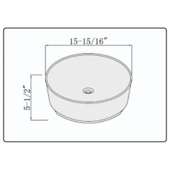 Fine Fixtures White Vitreous China 16" Thin Edge Vessel, Round -Warm Bathroom da71f1320cdc432e 5191 w800 h800 b1 p0
