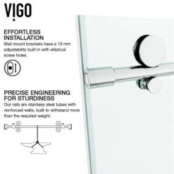 VIGO Elan Frameless Sliding Bathtub Door In Chrome -Warm Bathroom daa18c3e0f735651 9677 w800 h800 b1 p0