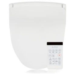 Alpha IX Hybrid Electronic Bidet Toilet Seat, White, Round