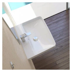 Rectangular White Ceramic Pedestal Sink, One Hole -Warm Bathroom db01e7a202d6ba99 5109 w800 h800 b0 p0