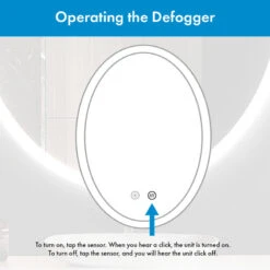 Ellipse Oval Dimmable LED Mirror With Defogger, 24"x36"x1.75" 9 Ellipse Oval Dimmable LED Mirror With Defogger, 24"x36"x1.75" -Warm Bathroom db610f460140ae8a 8145 w800 h800 b0 p0