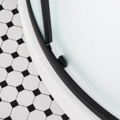 Ove Decors Breeze 32 Shower Kit, Frosted Glass Walls And Base, Black -Warm Bathroom dbd190ad0f90189c 6935 w800 h800 b0 p0