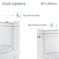 Monaco One Piece Elongated Left Side Flush Handle Toilet 1.28 Gpf -Warm Bathroom dbf1a3fa0f75faab 9273 w800 h800 b0 p0