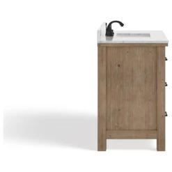 Rawley Bath Vanity, Weathered Fir, 42", Single Sink, Marble Top, Freestanding -Warm Bathroom dd81e97703c73d95 2294 w800 h800 b1 p0