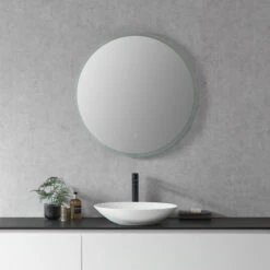 Dimora Round Frameless Modern Bathroom/Vanity LED Lighted Wall Mirror, 32" -Warm Bathroom dd915c1302b3528b 8097 w800 h800 b0 p0