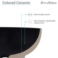 Classe 16" Color Ceramic Sink In Matte Black 21 Classe 16" Color Ceramic Sink In Matte Black -Warm Bathroom dda1b9710f037378 7105 w800 h800 b1 p0