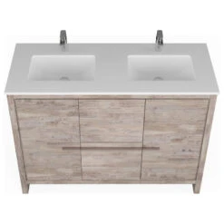 Esconde Bath Vanity, Natural Wood, 48", Double Sink, Freestanding -Warm Bathroom ddb11bf303c743b0 8160 w800 h800 b1 p0