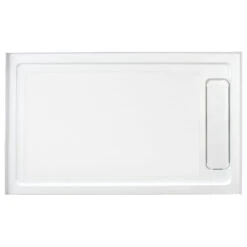 OVE DECORS Anti-slip White Shower Base 60x36 In. With Side Hidden Drain
