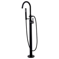 Luxier FTF01 Single-Handle Tub Filler Faucet With Hand Shower, Matte Black