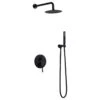Modern Rain Shower Set With Shower Head Handheld Shower Set, Matte Black, 10"