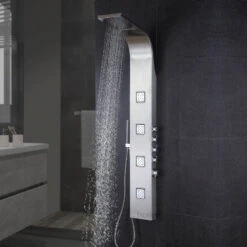 Luxier 59" Shower Panel System With Rainfall Waterfall Shower Head Hand Shower -Warm Bathroom e11169460218177e 7195 w800 h800 b0 p0