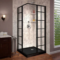 DreamLine French Corner Shower Enclosure And Base Kit 36"x36"x74.75" 9 DreamLine French Corner Shower Enclosure And Base Kit 36"x36"x74.75" -Warm Bathroom e141cf350de993a4 9795 w800 h800 b0 p0