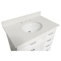 Aria 36" Bathroom Vanity, White, Quartz 12 Aria 36" Bathroom Vanity, White, Quartz -Warm Bathroom e1f13495024620f8 9924 w800 h800 b1 p0