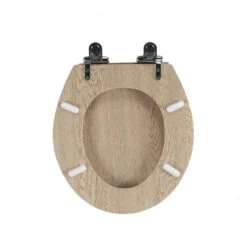 BNK Toilet Seat, Premium Molded Wood Seat With Quiet-Close Hinges -Warm Bathroom e2e18d0702552a07 2130 w800 h800 b1 p0