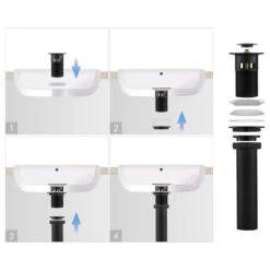 Pop-Up Drain Stopper With Overflow KPW100, Matte Black -Warm Bathroom e30158660233f4da 2935 w800 h800 b1 p0