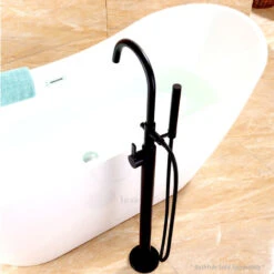 Luxier FTF01 Single-Handle Tub Filler Faucet With Hand Shower, Matte Black 13 Luxier FTF01 Single-Handle Tub Filler Faucet With Hand Shower, Matte Black -Warm Bathroom e3b1a7b401661d47 4881 w800 h800 b0 p0