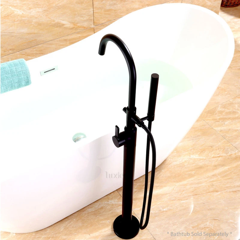 Luxier FTF01 Single-Handle Tub Filler Faucet With Hand Shower, Matte Black 7 Luxier FTF01 Single-Handle Tub Filler Faucet With Hand Shower, Matte Black - Image 7