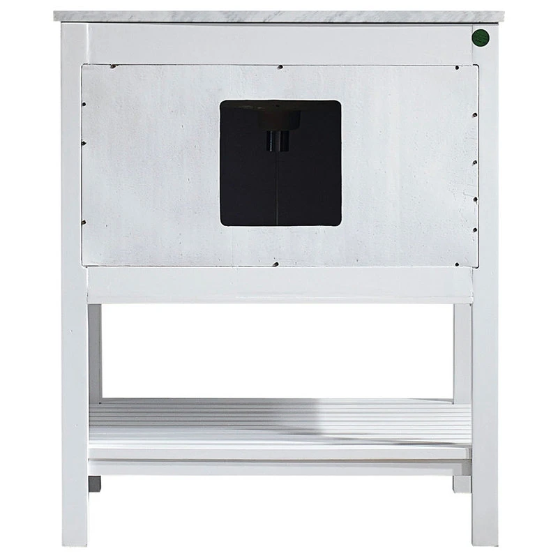 Florence 30" Single Vanity Carrara Marble, White, Without Mirror 7 Florence 30" Single Vanity Carrara Marble, White, Without Mirror - Image 7