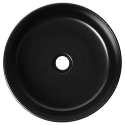 Black Matte 15" Round Above Mount Ceramic Sink -Warm Bathroom e4516617009459a4 5713 w800 h800 b1 p0