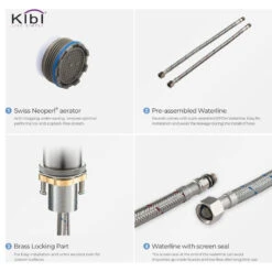 Circular X Brass Single Hole Bathroom Faucet KBF1010, Brush Nickel, With Drain -Warm Bathroom e461281d0f1c5320 4296 w800 h800 b1 p0