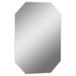 Frameless Octagon Scallop Beveled Mirror